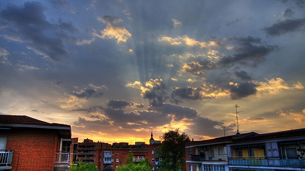Puesta de sol en Leganés